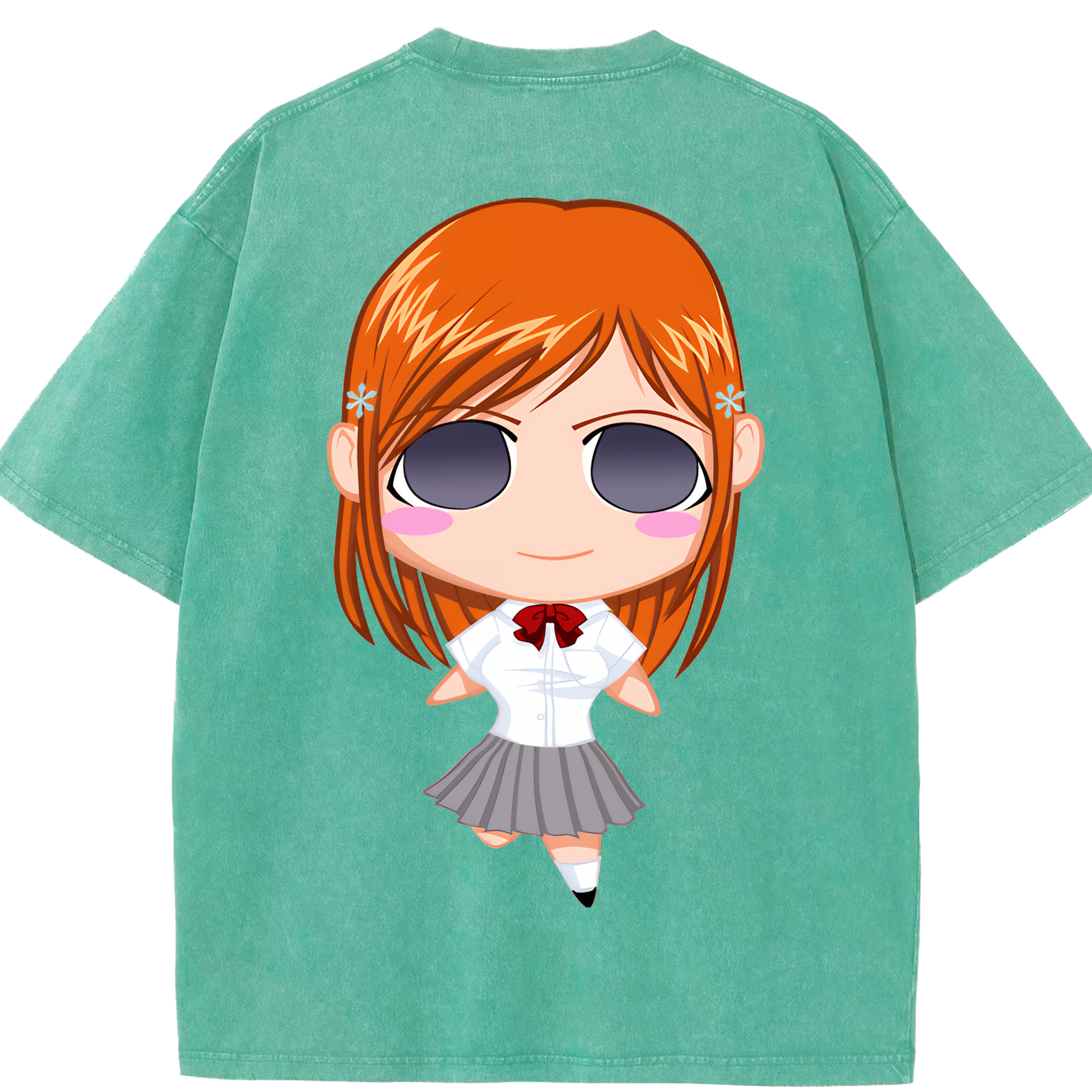 （画像用） ブリーチ 井上織姫（いのうえおりひめ） BLEACH Inoue Orihime 綿100% ヴィンテージ風 半袖Tシャツ（背面プリント）